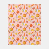 Aquarellfarben, Pumpkins und Blätter Fleece Bl (Vorderseite)