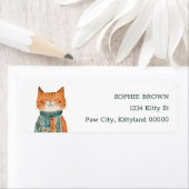 Aquarellfarben - Quirky Cat Illustration - Rücksen (Insitu)