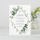 Aquarellfarben-Rahmenbestätigung Einladung (Stehend Vorderseite)