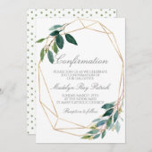 Aquarellfarben-Rahmenbestätigung Einladung (Vorne/Hinten)