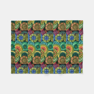 Aquarellfarben Rainbow Colors Mandala Fleecedecke