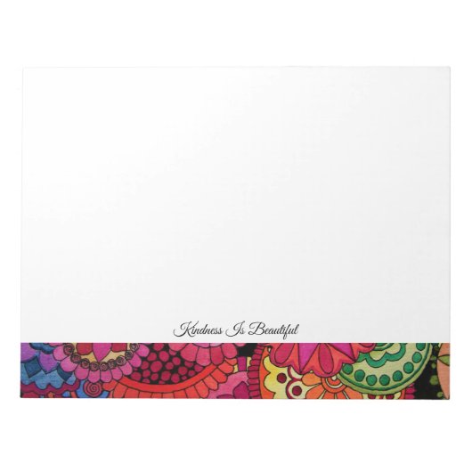 Aquarellfarben Rainbow Colors Mandala Notizblock (Vorderseite)