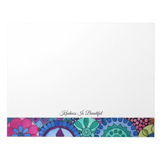 Aquarellfarben Rainbow Colors Mandala Notizblock (Vorderseite)