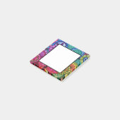 Aquarellfarben Rainbow Colors Mandala Post-it Klebezettel (angewinkelt)
