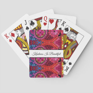 Aquarellfarben Rainbow Colors Mandala Spielkarten