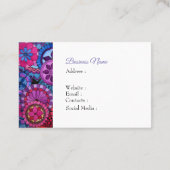 Aquarellfarben Rainbow Colors Mandala Visitenkarte (Rückseite)