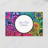 Aquarellfarben Rainbow Colors Mandala Visitenkarte (Vorderseite)