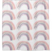 Aquarellfarben Rainbow Mled Colors Boho Chic Duschvorhang (Vorderseite)
