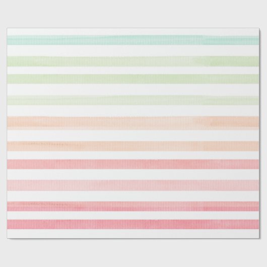 Aquarellfarben Rainbow Striptepapier 2 Geschenkpapier (Flach)