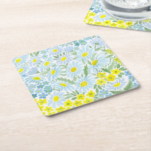 Aquarellfarben Rechteckiger Pappuntersetzer (angewinkelt)