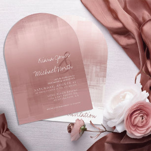 Aquarellfarben Reflektionen Zimtfarben Rose Arch I Einladung