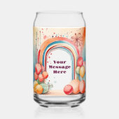 Aquarellfarben-Regenbogen-Bliss-Party Dosenglas (Rückseite)