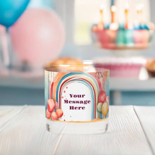 Aquarellfarben-Regenbogen-Bliss-Party Whiskyglas