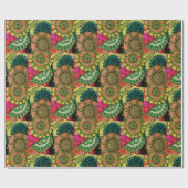 Aquarellfarben-Regenbogen-Farbe Mandala Geschenkpapier (Flach)