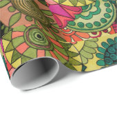 Aquarellfarben-Regenbogen-Farbe Mandala Geschenkpapier (Rolleneckpunkt)
