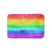 Aquarellfarben Regenbogenstreifen Design Badematte (Vorderseite)