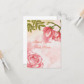 Aquarellfarben Romantische Rose Karte (Vorderseite/Rückseite Beispiel)