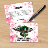 Aquarellfarben Rosa Abschluss Blumenbilder Collage Dankeskarte