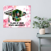 Aquarellfarben Rosa Abschluss Blumenbilder Collage Poster