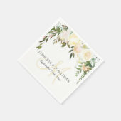 Aquarellfarben Rosa Beige Elfenbeinwüstenhochzeit Serviette (Ecke)