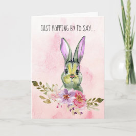 Aquarellfarben Rosa Bläserblase Ostern Feiertagskarte