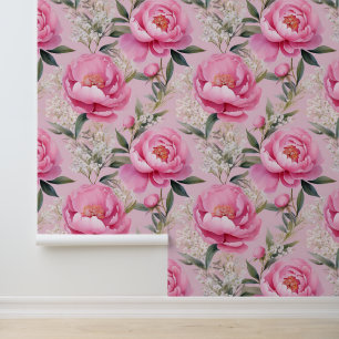 Aquarellfarben Rosa Bläsernbäume Atem für Kinder Tapete