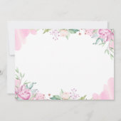 Aquarellfarben Rosa Bläserntes Foto der heiligen K Dankeskarte (Rückseite)