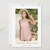 Aquarellfarben Rosa Bläserntes Quinceanera Gold Fo Einladung (Rückseite)