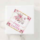 Aquarellfarben Rosa Blume Frühlingslamm Oster Geschenkanhänger (Beispiel)