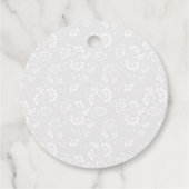 Aquarellfarben Rosa Blume Goldene Forelle Geburtst Geschenkanhänger (Rückseite)