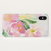 Aquarellfarben Rosa Blume Personalisiert Case-Mate iPhone Hülle (Rückseite (Horizontal))