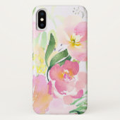 Aquarellfarben Rosa Blume Personalisiert Case-Mate iPhone Hülle (Rückseite)