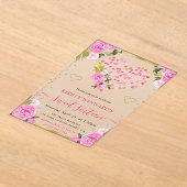 Aquarellfarben Rosa Blume Süß 16 Acryleinladungen (Ablage )