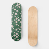 Aquarellfarben Rosa Blumenmuster Botanisches Dunke Skateboard (Vorderseite)