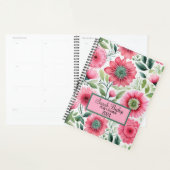 Aquarellfarben Rosa Blumenwalzplaner Hardcover Planer (Anzeige)