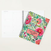 Aquarellfarben Rosa Blumenwalzplaner Hardcover Planer (Anzeige)