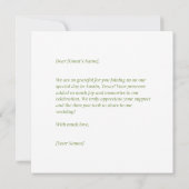 Aquarellfarben Rosa Blumenzehen Danke Karte (Rückseite)