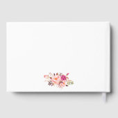 Aquarellfarben Rosa Blush Blues Brautparty Gästebuch (Rückseite)