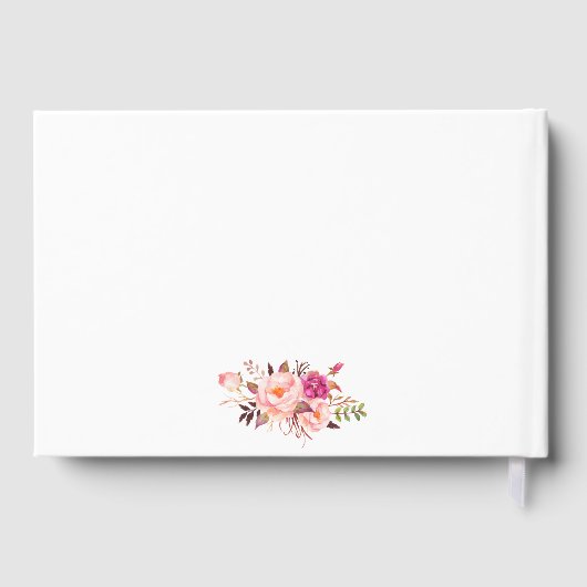 Aquarellfarben Rosa Blush Brautparty Gästebuch (Rückseite)