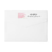 Aquarellfarben Rosa Blush & Gold Sparkone Brautpar (Rückseite)