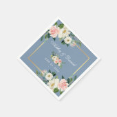 Aquarellfarben Rosa Blütenrot Blütenblütenduft Bla Serviette (Ecke)