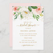 Aquarellfarben Rosa Brautparty Einladung (Vorne/Hinten)