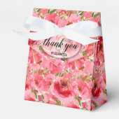 Aquarellfarben Rosa Brautparty Zelt Geschenkschachtel (Vorderseite)