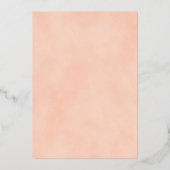 Aquarellfarben Rosa Elegante Hochzeit Gold Folieneinladung (Rückseite)