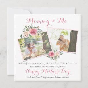 Aquarellfarben Rosa florale Happy Mother Day 2 Fot Feiertagskarte