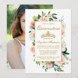 Aquarellfarben Rosa Foto Einladung