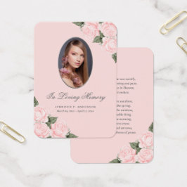 Aquarellfarben Rosa Gedenkkarte Beerdigung