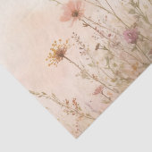 Aquarellfarben Rosa Gelbe Wildblume Entfärbung Seidenpapier (Ausschnitt)