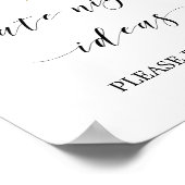 Aquarellfarben Rosa & Gold Datum Nachttischlampen  Poster (Ecke)