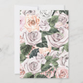 Aquarellfarben Rosa Gold Rose Brautparty Einladung (Rückseite)